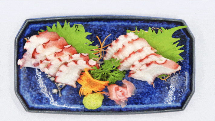 Sashimi bạch tuộc Nhật Bản