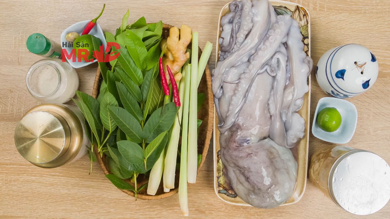 Cách làm bạch tuộc hấp gừng sả cực ngon tại nhà